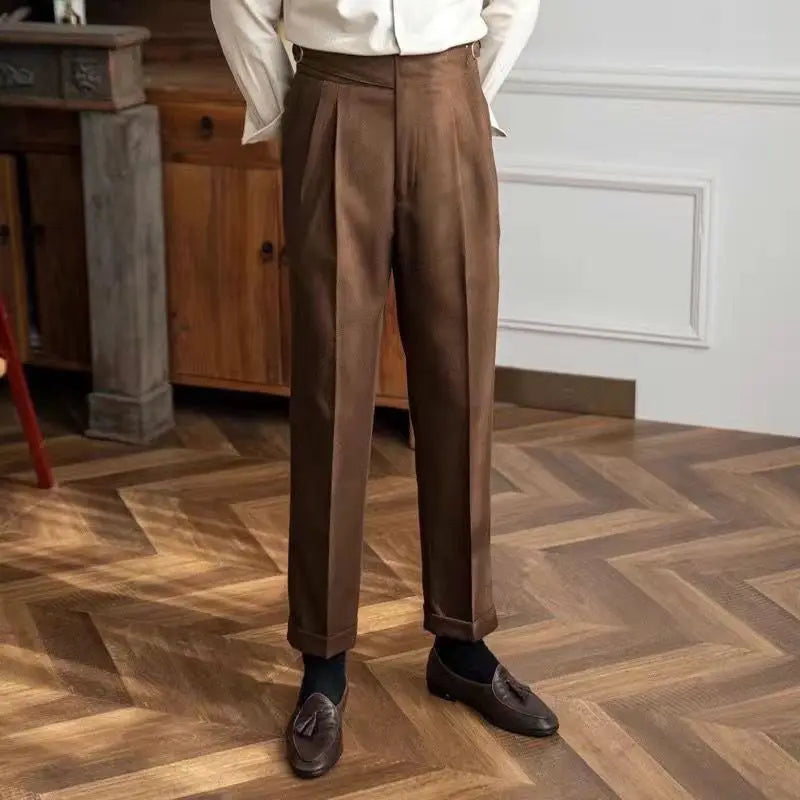 Autumn High Waist Business Suit Trousers for Men