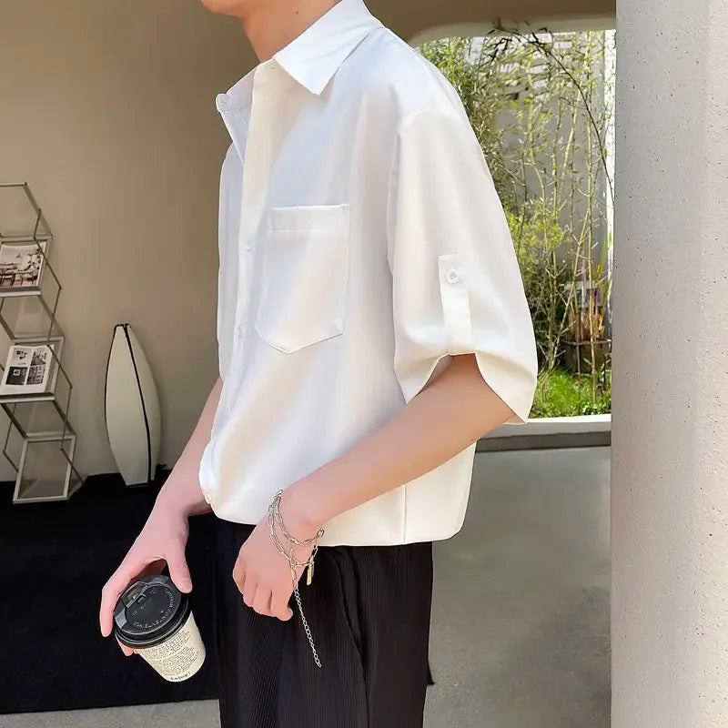 Cool Ice Silk Short Sleeve Shirt