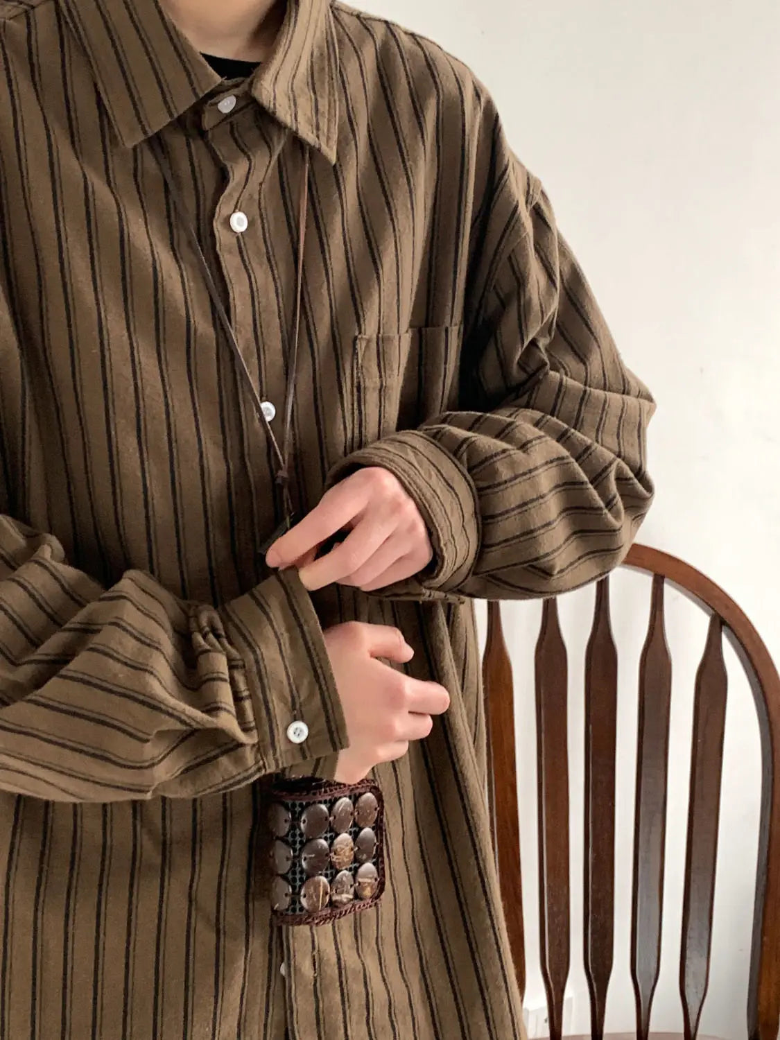 Retro Striped Long Sleeve Shirt