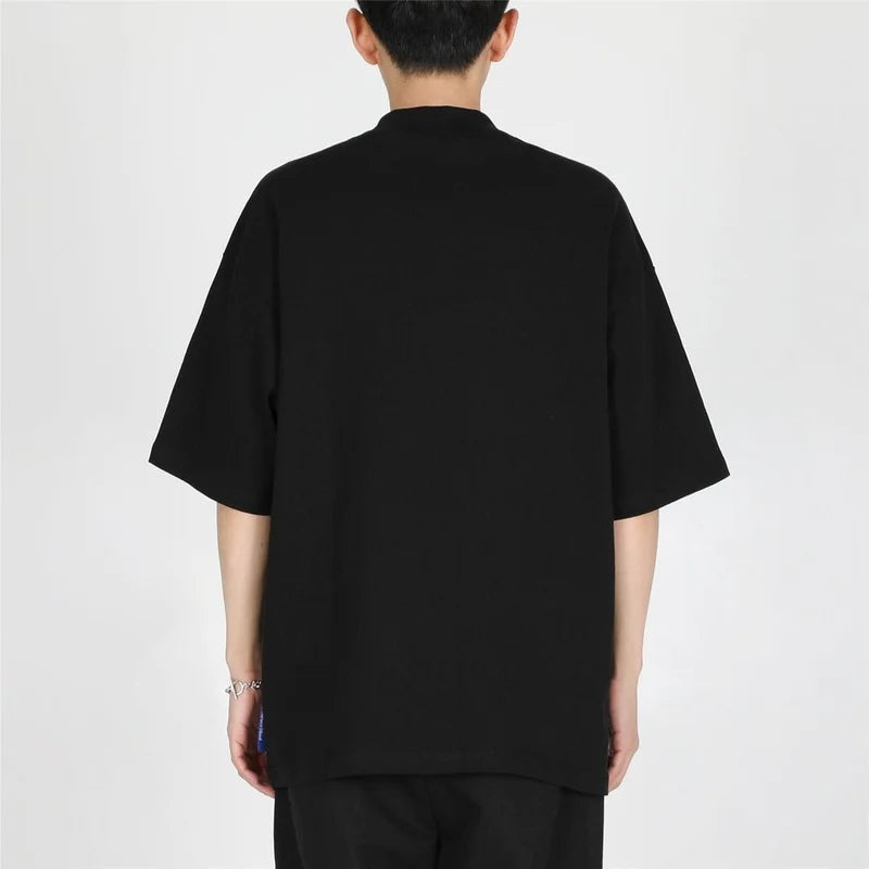 Luxury Solid Color Crew Neck Tee
