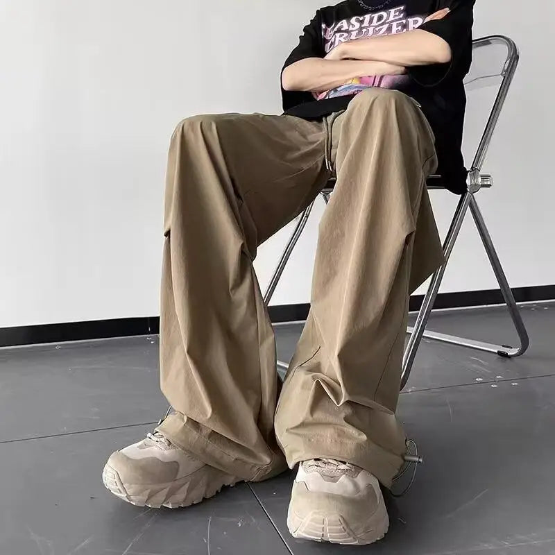 Quick-Drying Cargo Parachute Pants for Men