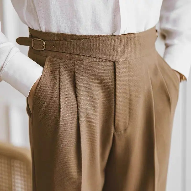 Autumn High Waist Business Suit Trousers for Men