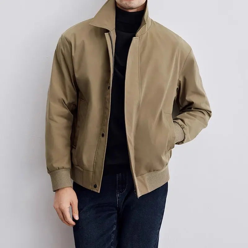 2024 Autumn Maillard Style Casual Bomber Jacket