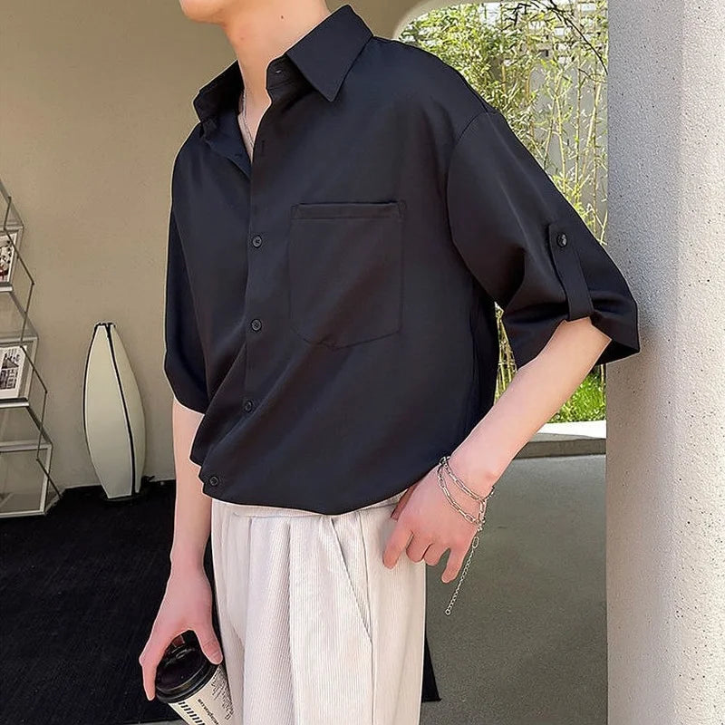 Cool Ice Silk Short Sleeve Shirt