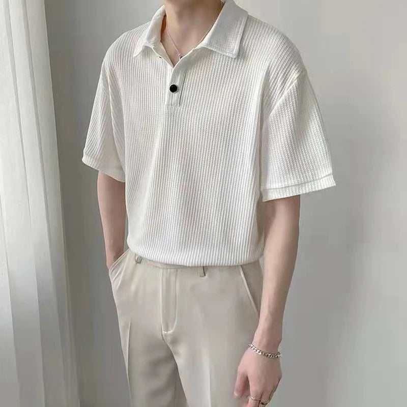 Waffle Polo Shirt for Men