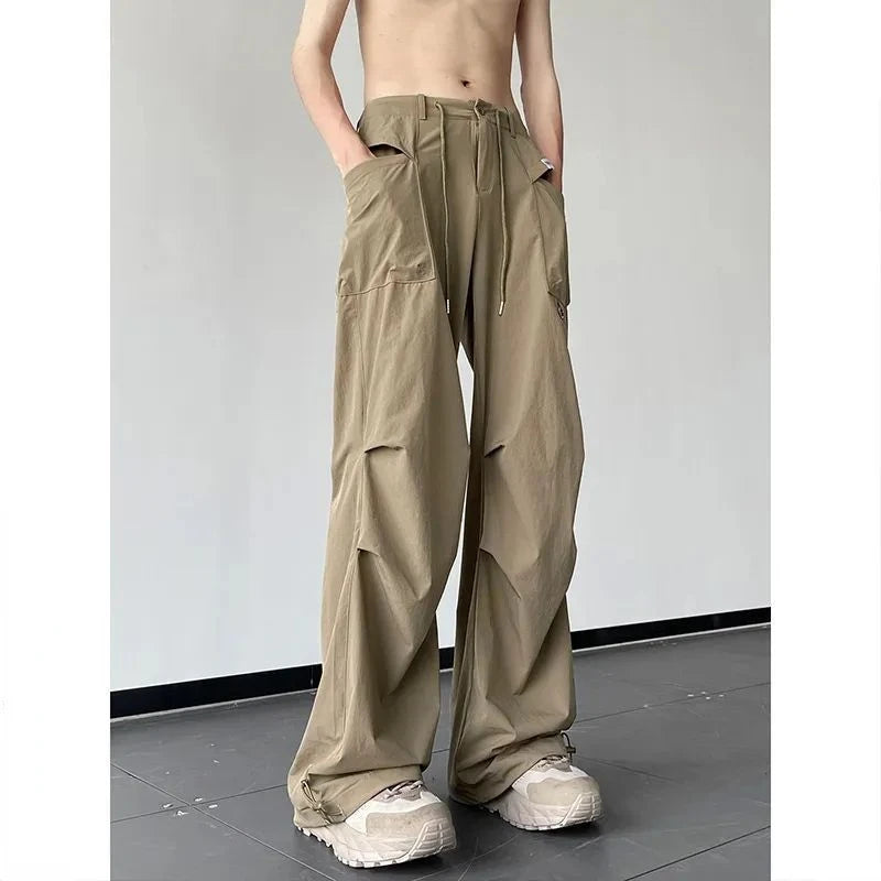 Quick-Drying Cargo Parachute Pants for Men