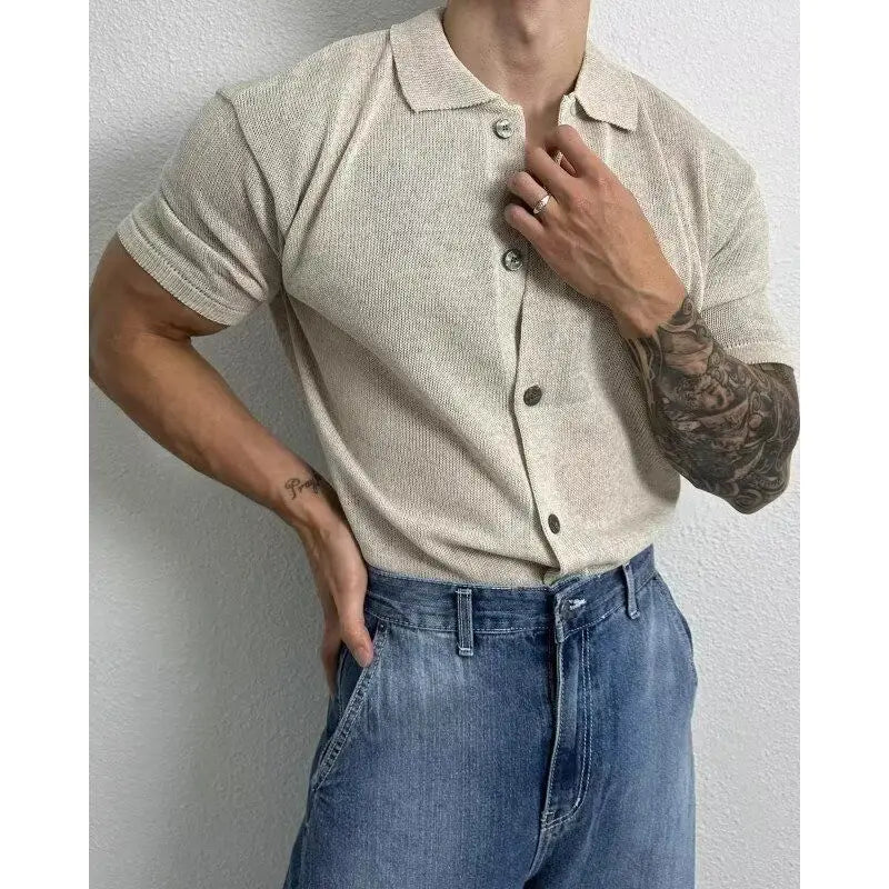 Slim Fit Knitted Polo Shirt