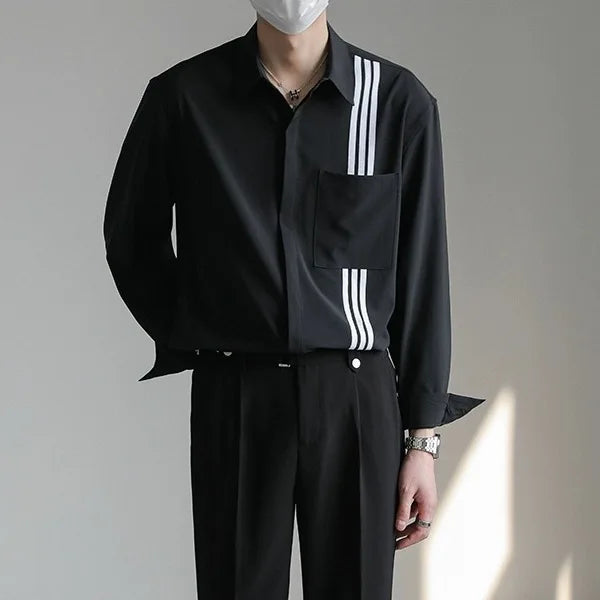 Light Luxury Striped Drape Shirt
