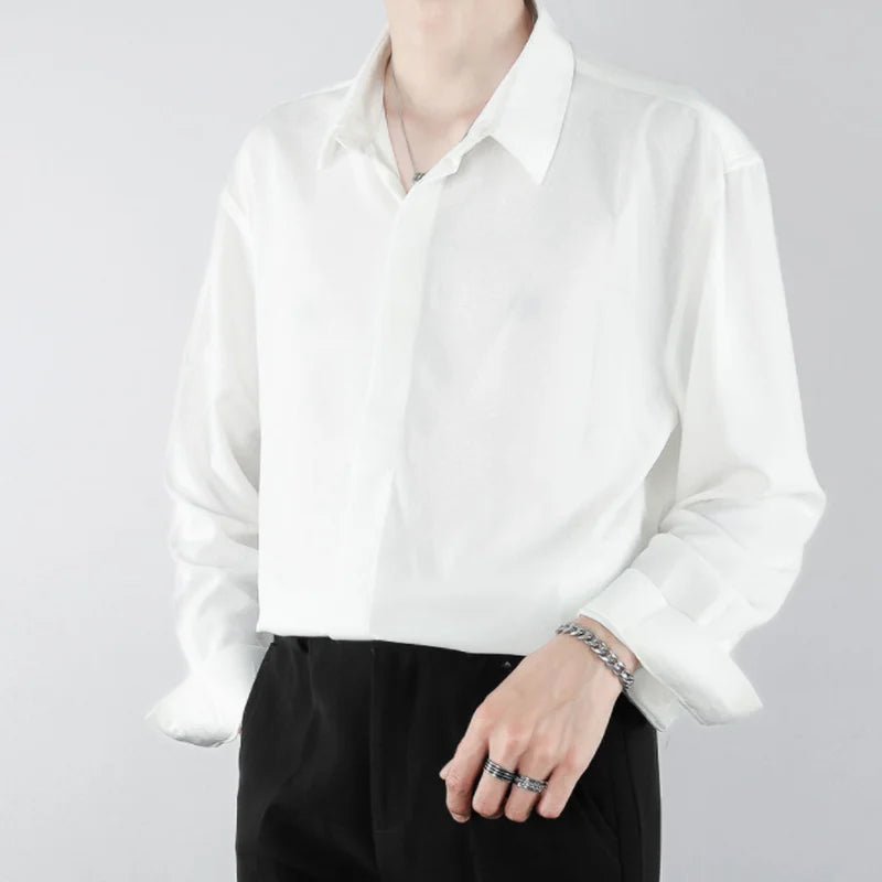 Luxury Ice Silk Drape Shirt