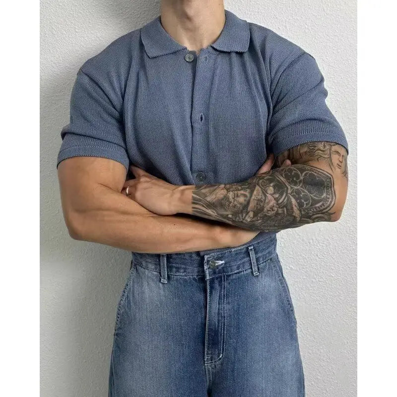 Slim Fit Knitted Polo Shirt