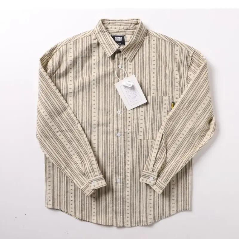 Stylish Vintage Striped Long Sleeve Shirt