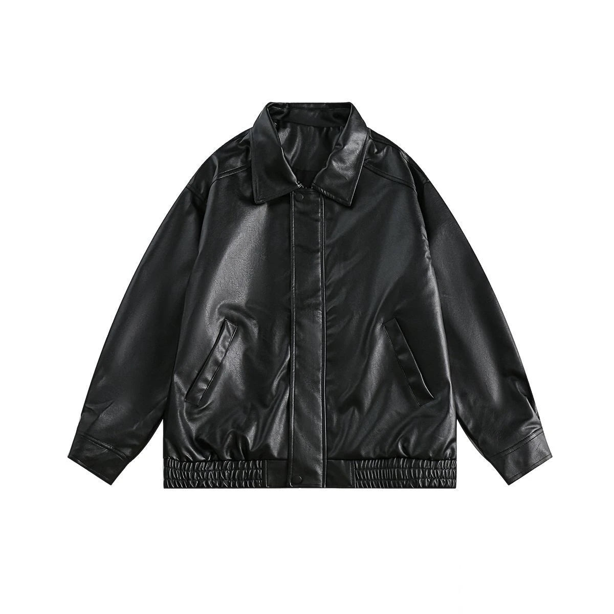 Brown PU Leather Vintage Motorcycle Jacket