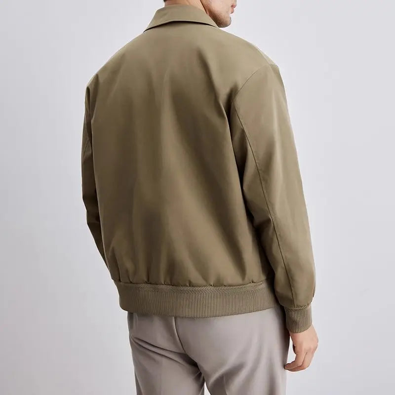 2024 Autumn Maillard Style Casual Bomber Jacket
