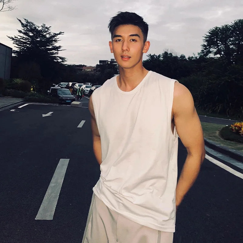 Solid Color Sports Vest