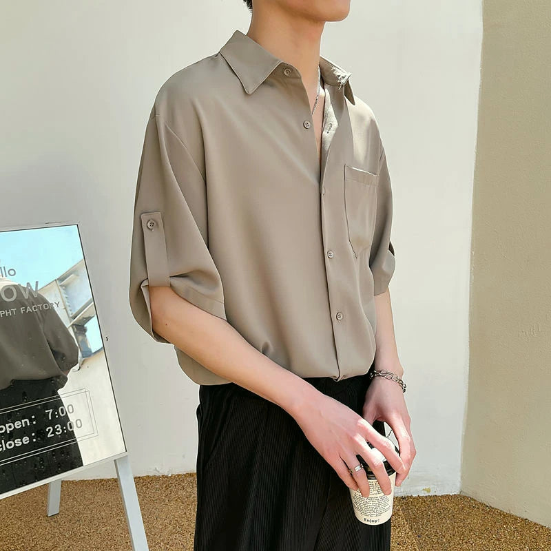 Cool Ice Silk Short Sleeve Shirt
