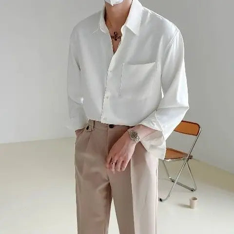 All-Match Drape Long Sleeve Shirt