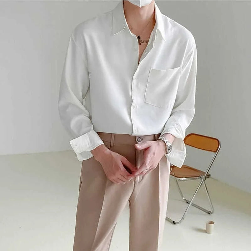 All-Match Drape Long Sleeve Shirt