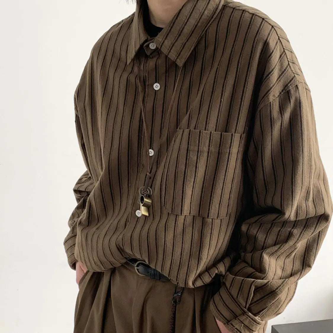 Retro Striped Long Sleeve Shirt
