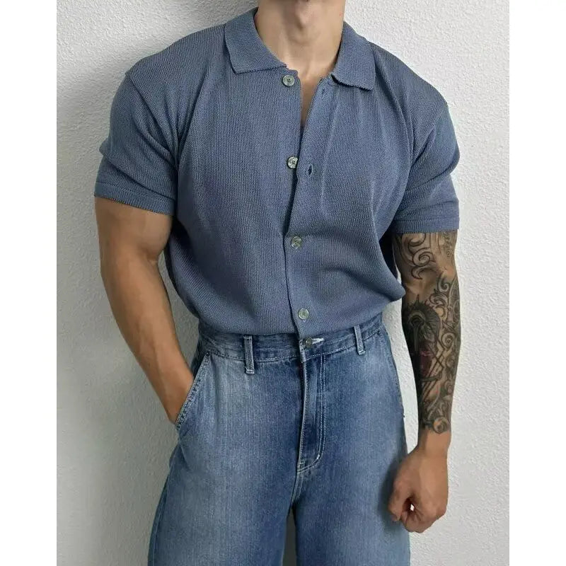 Slim Fit Knitted Polo Shirt