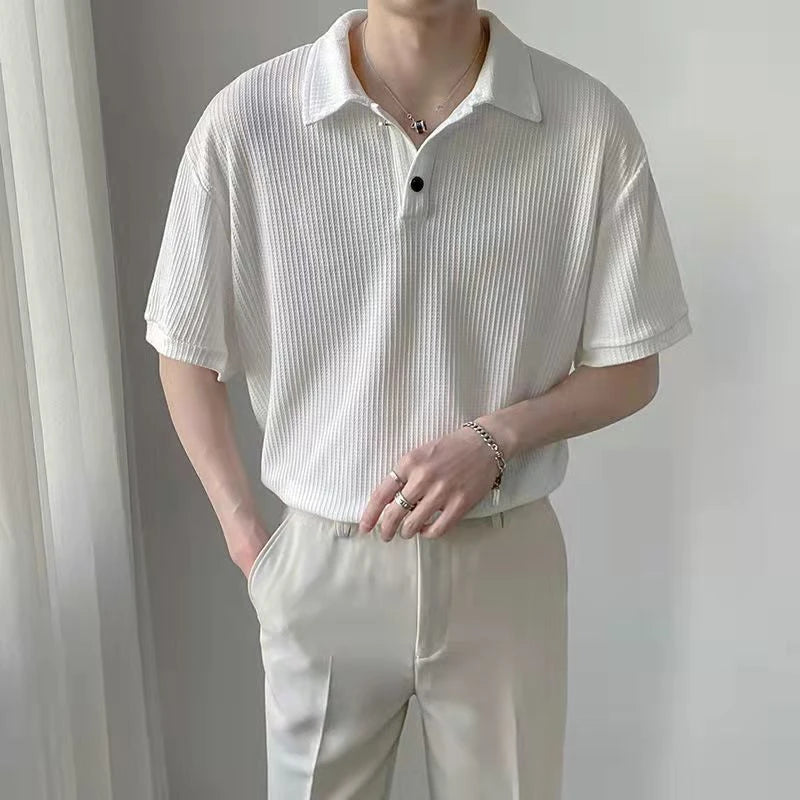 Waffle Polo Shirt for Men