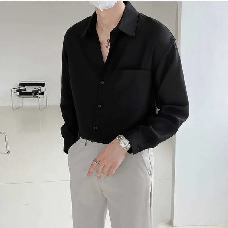 All-Match Drape Long Sleeve Shirt