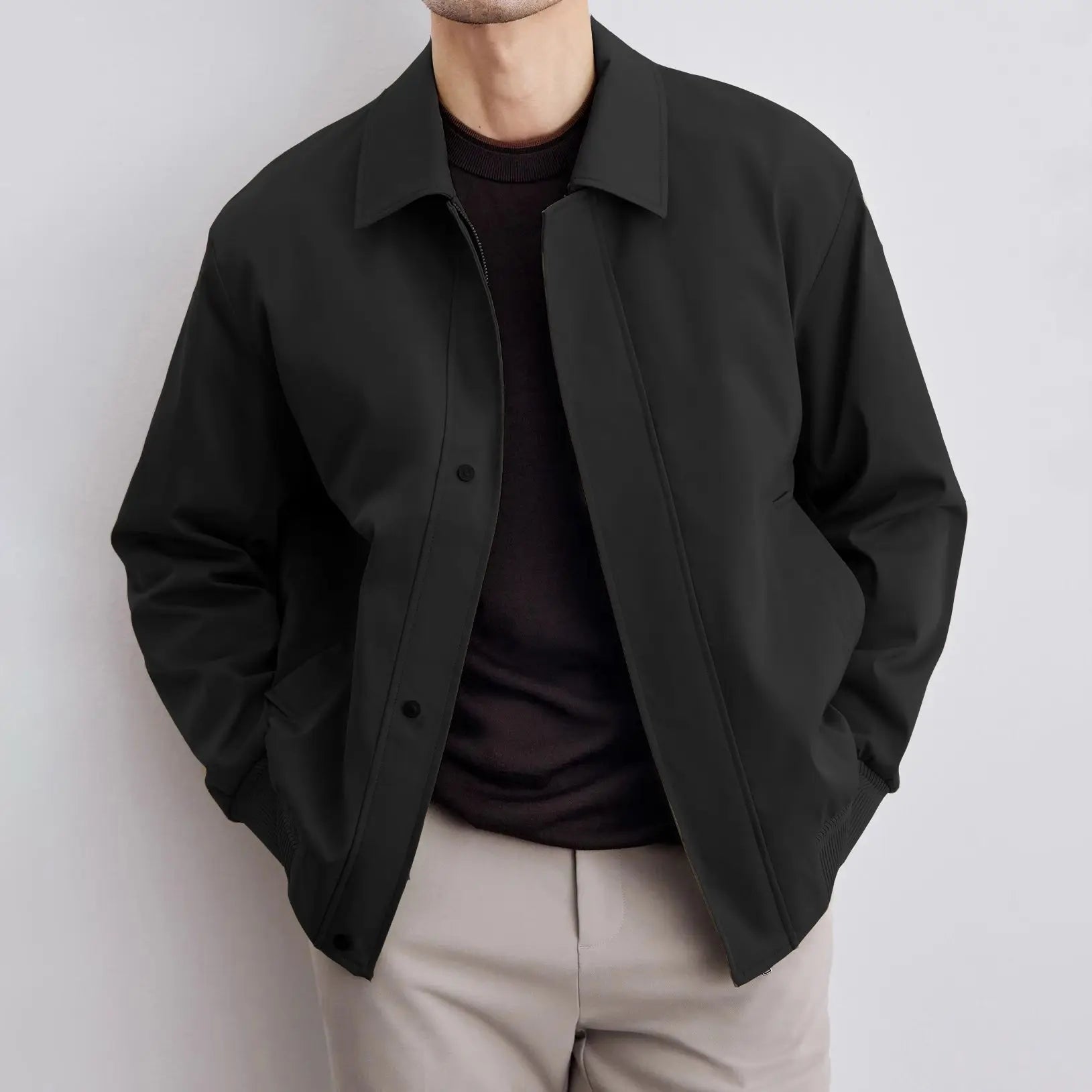 2024 Autumn Maillard Style Casual Bomber Jacket
