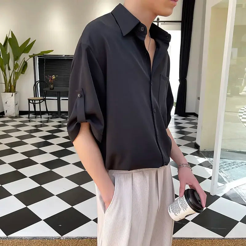 Cool Ice Silk Short Sleeve Shirt