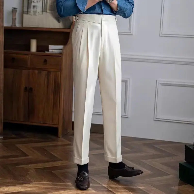 Autumn High Waist Business Suit Trousers for Men