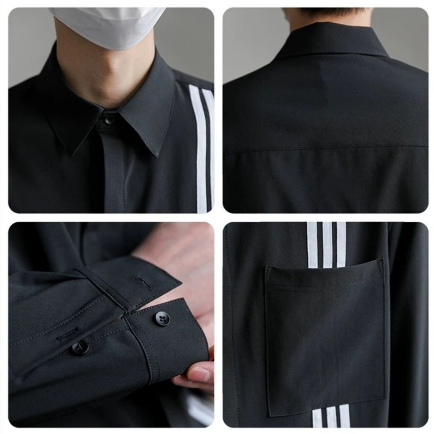 Light Luxury Striped Drape Shirt