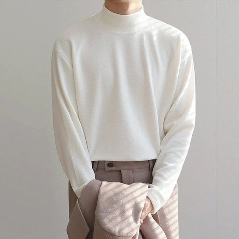 Spring Turtle Neck Long Sleeve Tee