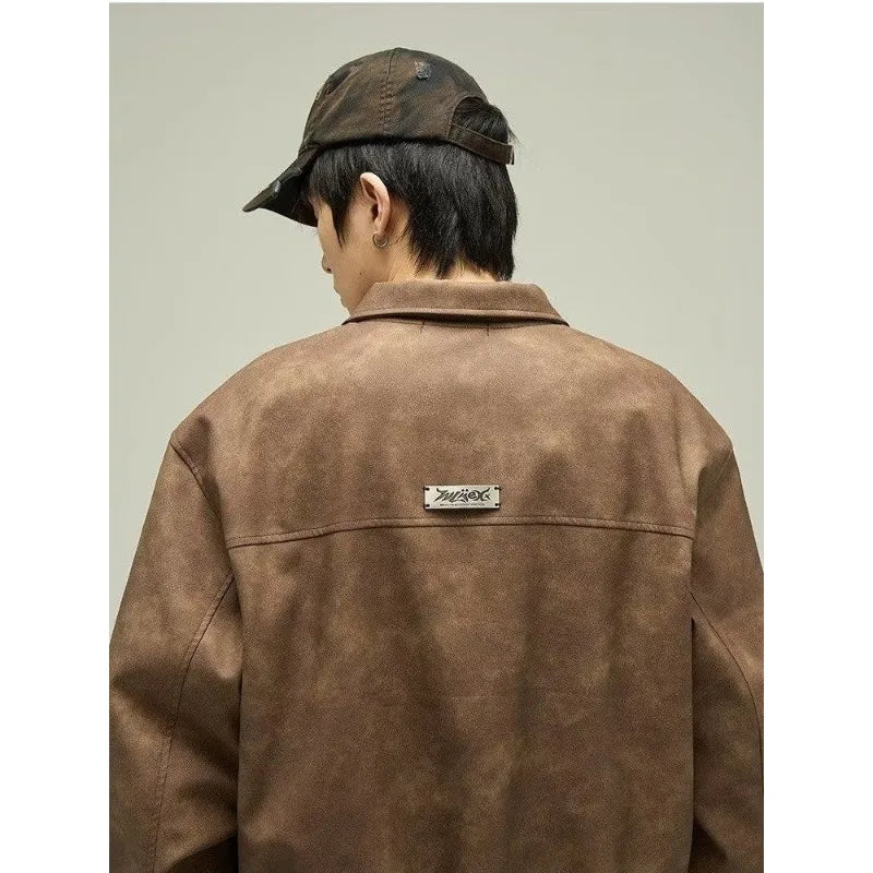Retro Brown Motorcycle Jacket