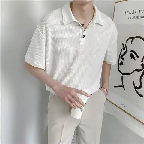 Waffle Polo Shirt for Men