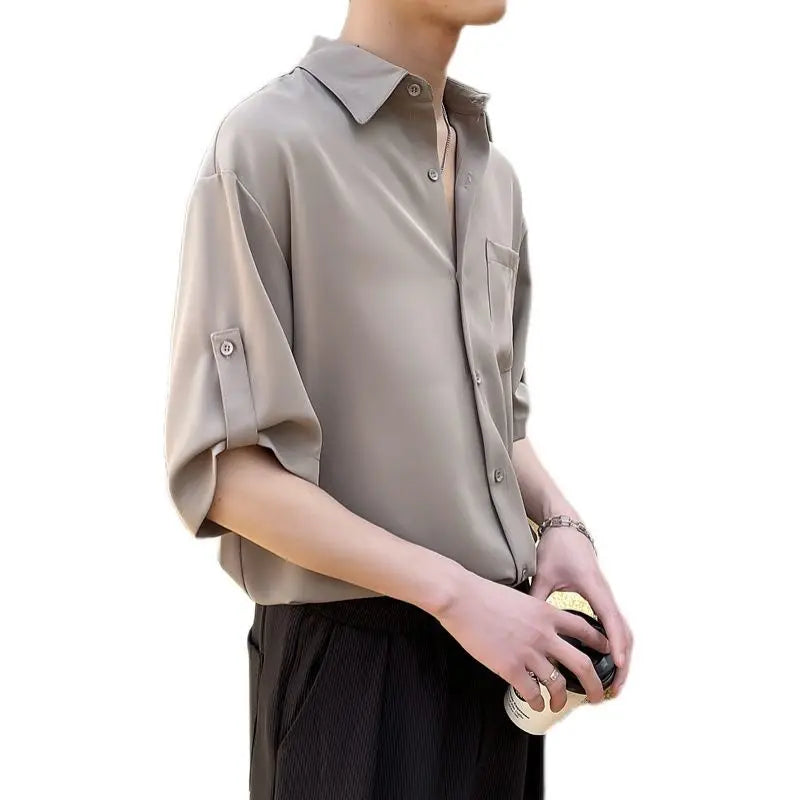 Cool Ice Silk Short Sleeve Shirt
