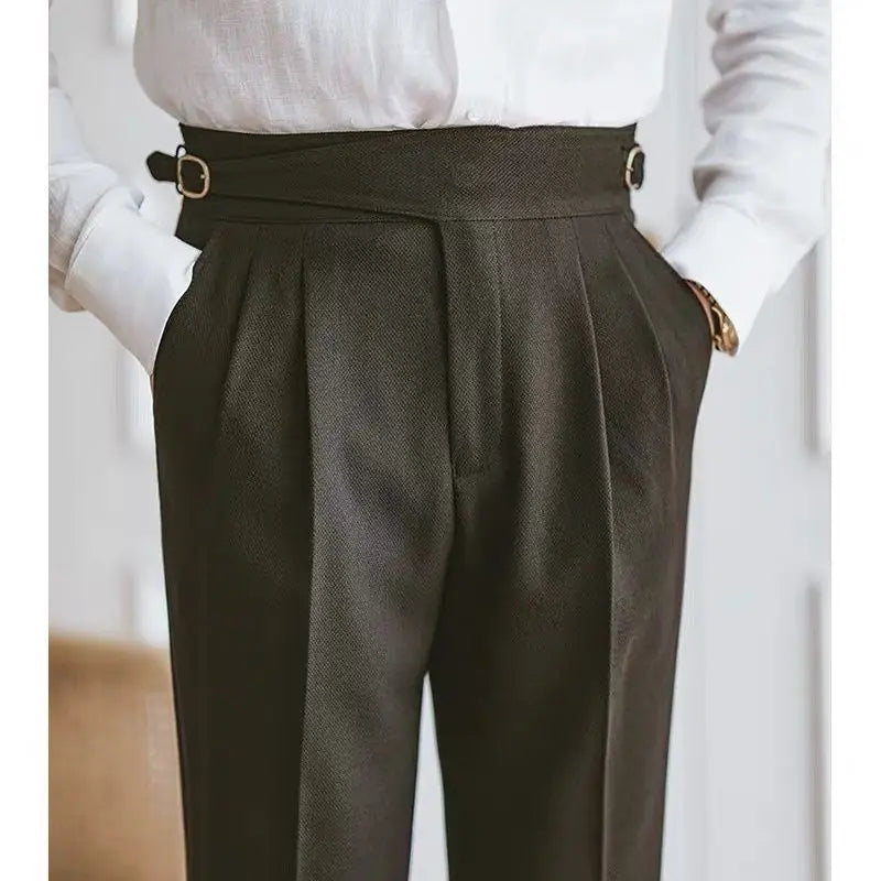 Autumn High Waist Business Suit Trousers for Men