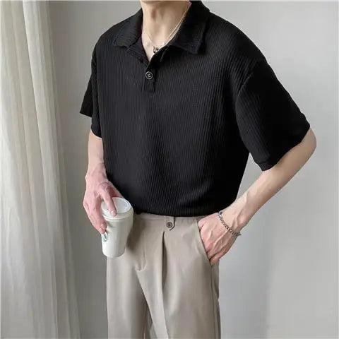 Waffle Polo Shirt for Men